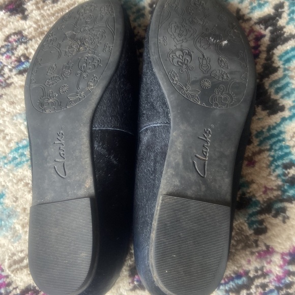 Clarks artisan black leather calf hair flats - Picture 5 of 5